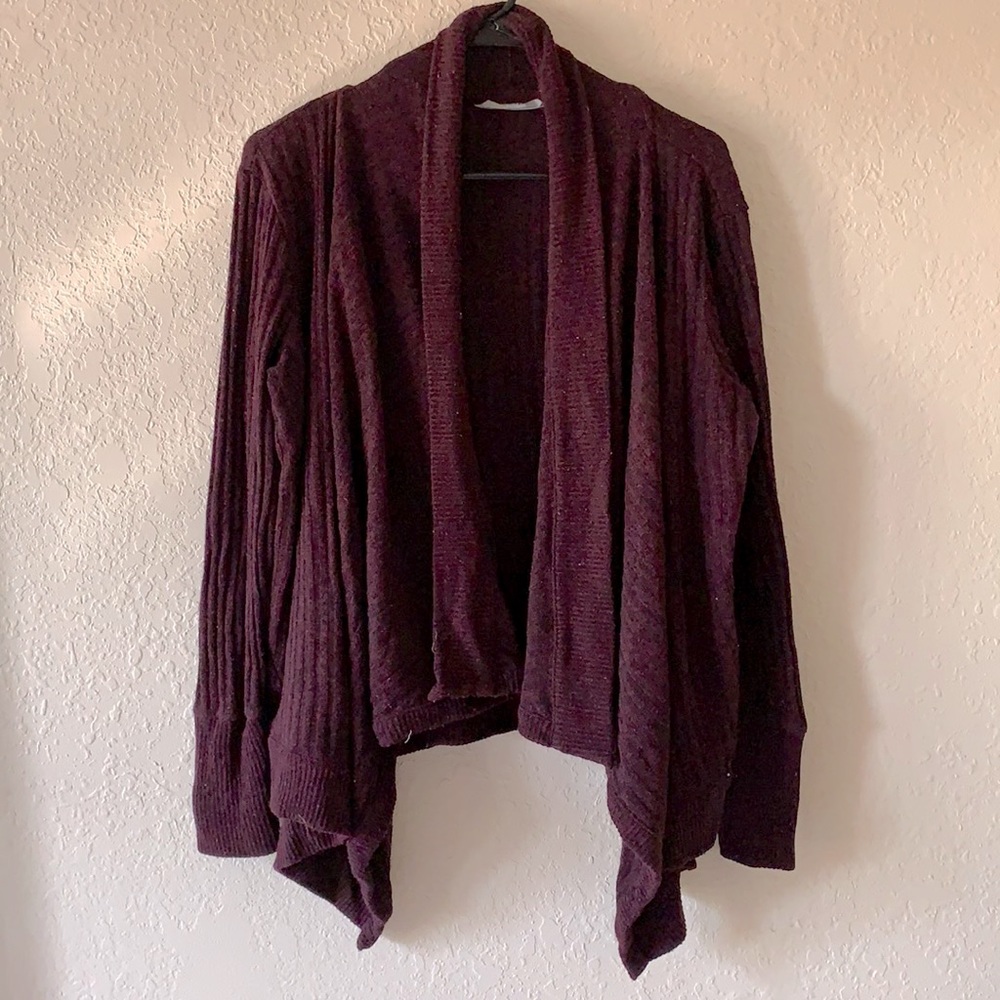 Athleta Purple Tiburon Wrap Sweater Cardigan